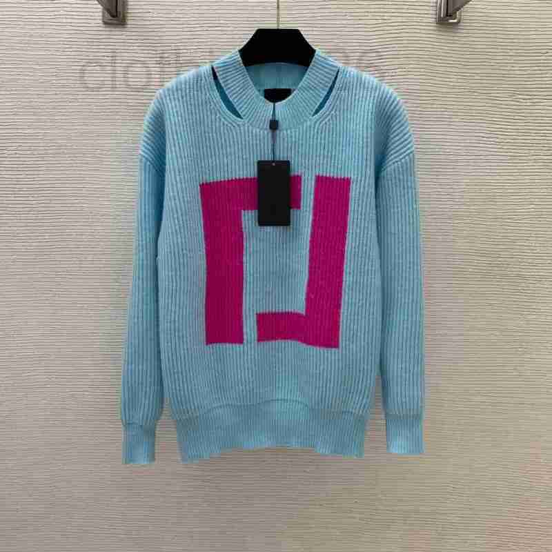 

designers Spring Summer Brand Same Style Sweater Long Sleeve Black White Crew Neck Kint High Quality Womens