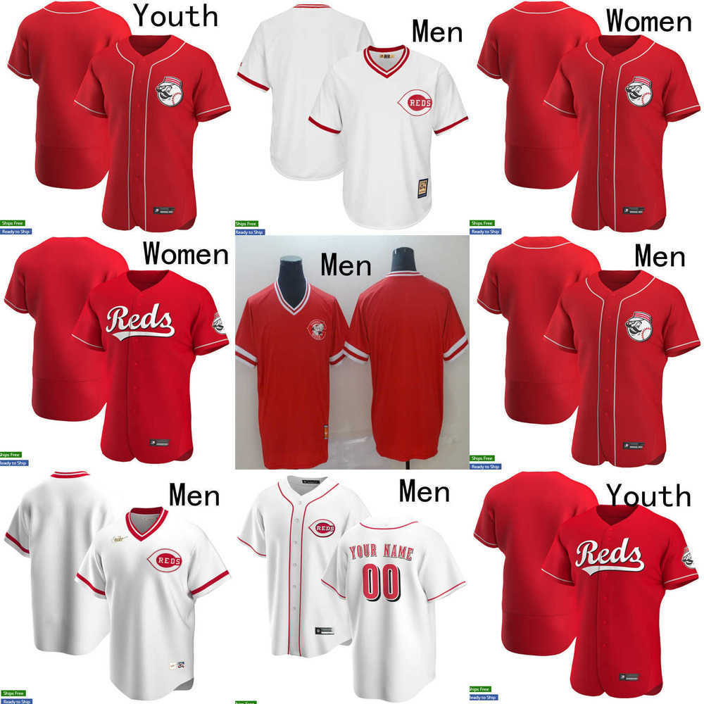 

Baseball Jersey Men Women Youth Cincinnati 19 Joey Votto 9 Moustakas 30 Ken Griffey Jr. 14 Pete Rose 5 Johnny Bench 11 Barry Larkin 7 Eugenio Suarez Reds, Colour