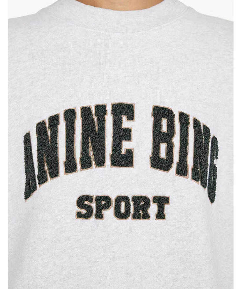 

Anine Bing Women Sweatshirt Designer Pullover Classic Letter Embroidery Letter Inside Fleece Crew Neck Sweater Long Sleeves Hoodie, White flower ash