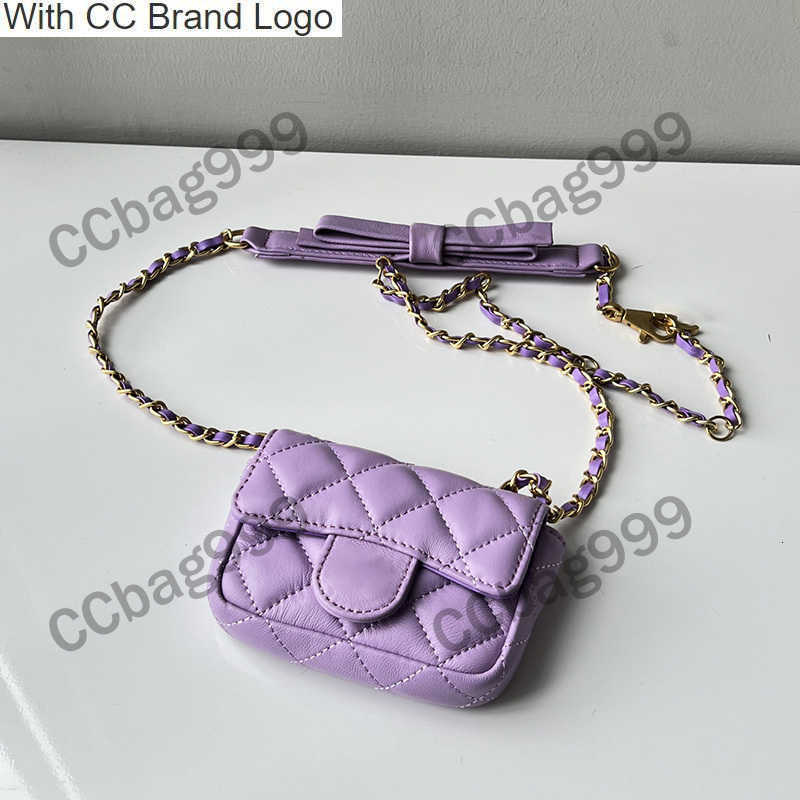 CC Totes Early Autumn Bow Flap Mini Chain Bags Wallets Vintage Shiny Fluffy Genuine Leather Waist Bag with Purses Famous Designer Tote Luxurys Handb