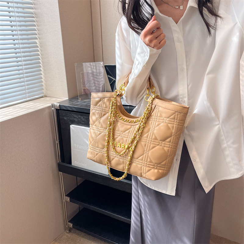 

Laptop Tote Bag Large Work Totes Bag rhombus chain Shoulder Bag for Women Laptop Carrying Case Stylish Handbag Fashion retro underarm Bag Office Business Travel Bag, Coffee