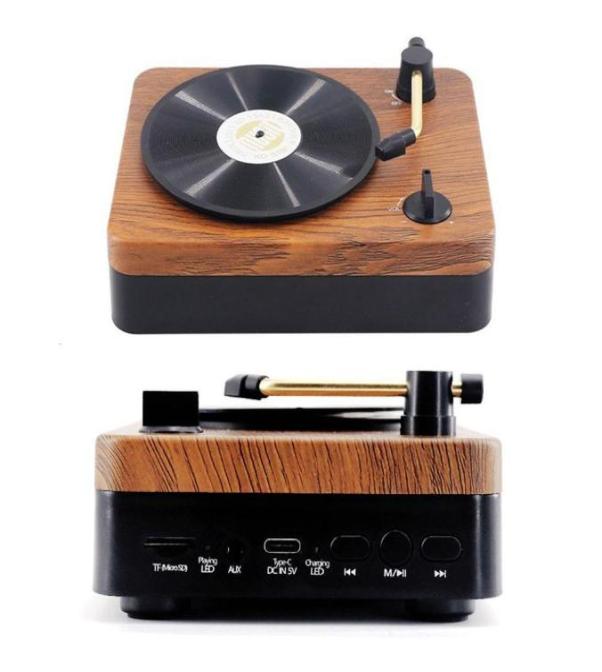 

Other AV Accessories Bluetoothcompatible Wireless Record Player Speaker Portable Retro Vinyl Record Player Mini HIFI Sound Music P2865455