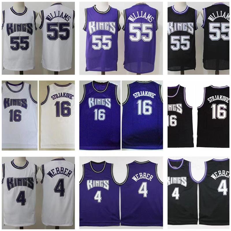 

1998-99 retro basketball jerseys Jason 55 Williams Men Peja 16 Stojakovic Chris 4 Webber Mitchell Ness Hardwoods Classic Jersey Vintage, Colour 7