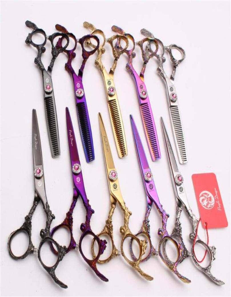 

Hair Scissors 60quot 175cm 440C Purple Dragon Hairstyle Hairdressing Thinning Cutting Shears Professional Z90053127724