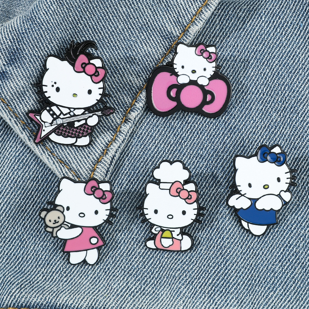 

cats brooch Cute Anime Movies Games Hard Enamel Pins Collect Metal Cartoon Brooch Backpack Hat Bag Collar Lapel Badges, Color #1