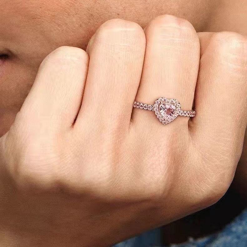designer ring 925 Sterling Silver fit pandor Ring Jewelry gold new sublime heart pink green ring Engagement Lovers Fashion Wedding Ring For Women