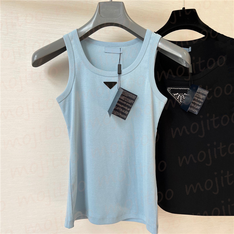 

Womens Designer Knits T Shirts Tanks Tops Fashion Sleeveless Tshirt Design Badge Knitting Hoodie Summer Tees, Black