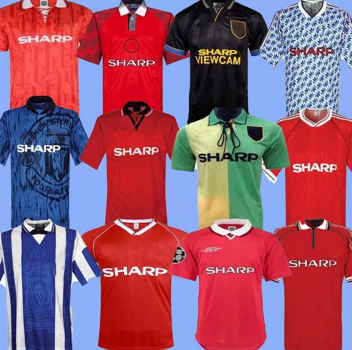 

finals Manchester Retro Version 1992 1994 1996 2002 United CANTONA Soccer jerseys 1999 2000 football shirts Giggs SCHOLES BECKHAM RONALDO 1990 1998 KEANE, 1994/96 away