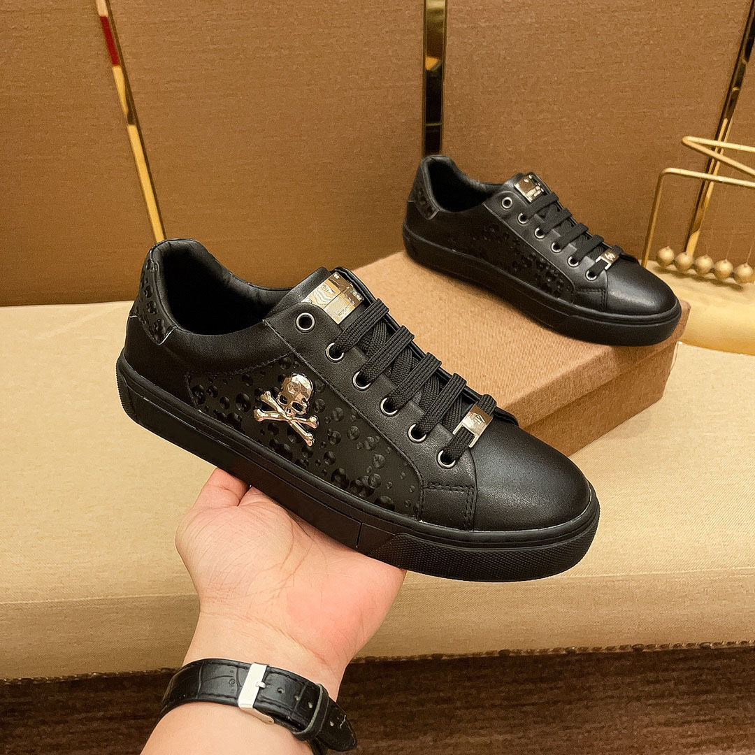 

Rubber Leather Low top Sneaker Hexagon Designer Luxury Leather Python Men Shoes Trainer Casual Outdoor PP shoe, Color20