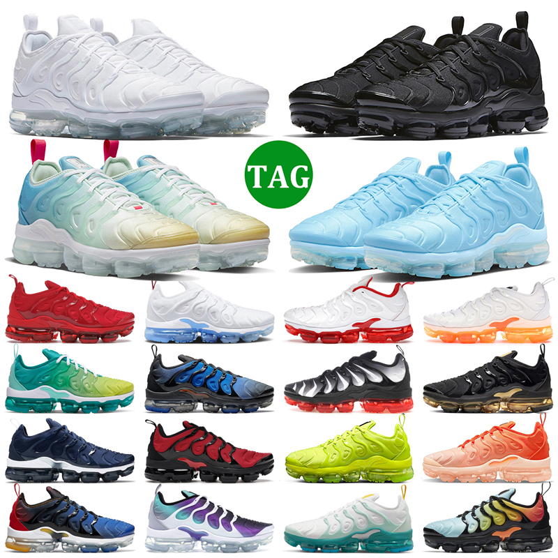 

Cushion Vapor Maxs Plus Tn Running shoes tns dhgates Men Women Triple Black White University Blue Atlanta Shark Lemon Lime Sport Sneakers Mens Trainers EUR 36-47, Item.30 36-47