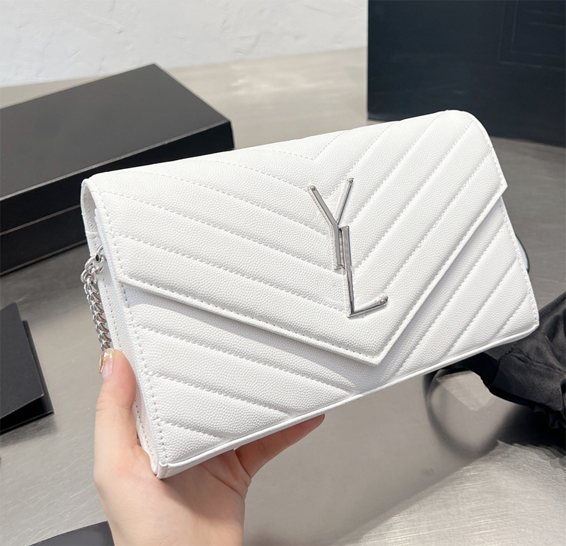 

Fashion Handbags Shoulder Luxurys Designer Bags metal chain gold silver women Handbag Leather bag Flip cover diagonal Messenger Crossbody Handbag Purse, 18