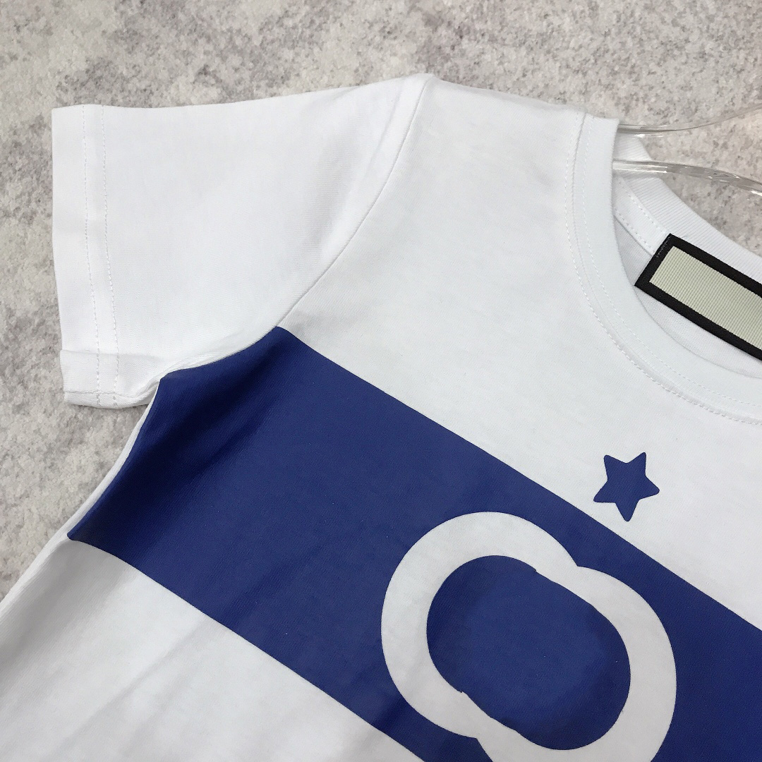 

23SS summer children white cotton t-shirt luxury outfit kids high-end T-shirts designer tees lightning sign cotton top Eco-friendly printing t shirts, 5#