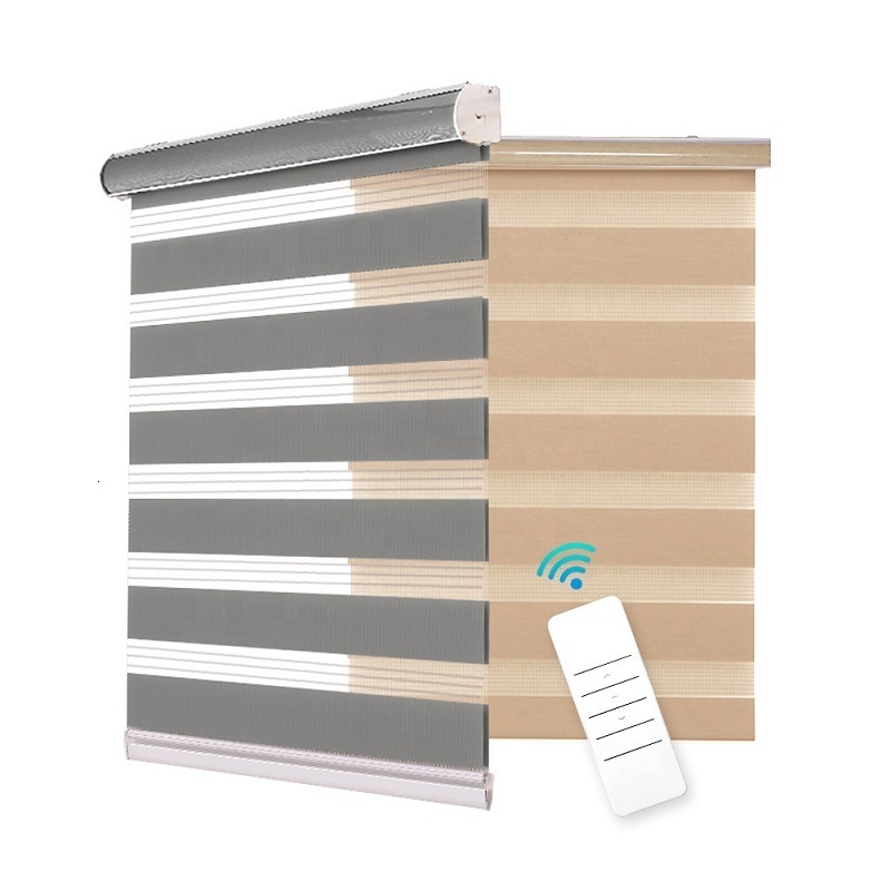 

Blinds Customized Light Filtering Wifi Electric Motorized Motorised Smart Blackout Zebra Roller Shades for Window 230221