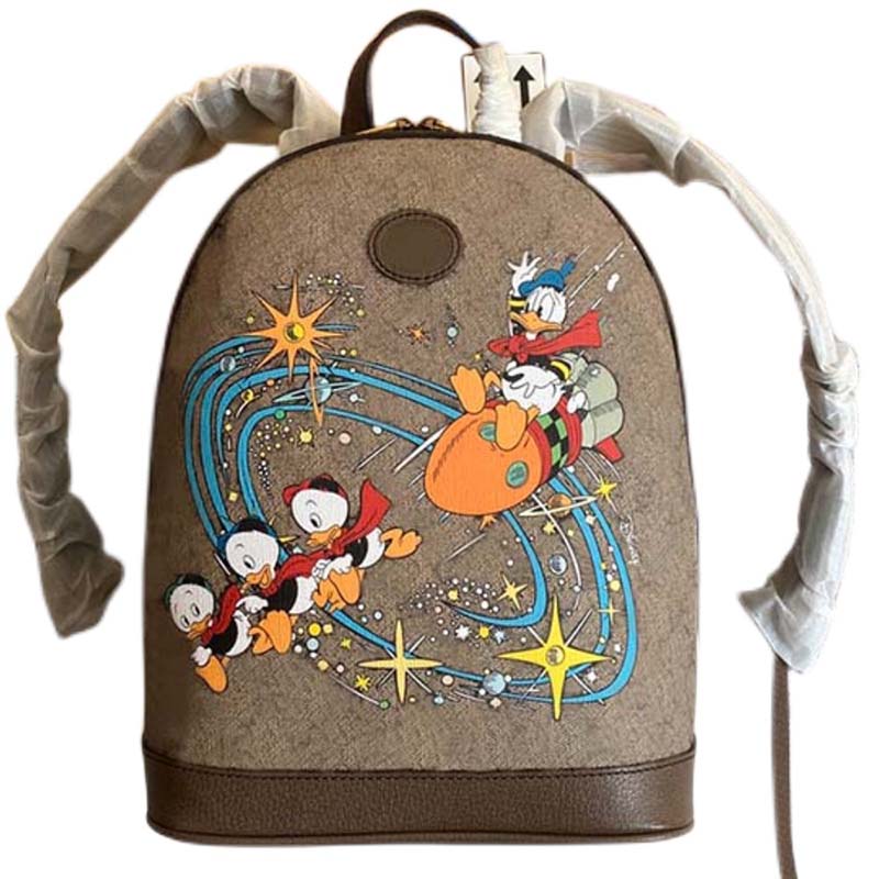 

Designer fashion bag tote purse brown backpack leather handbag casual backpacks clutch shoulder bags unisex cartoon large capacity metal zipper luxury simplicity