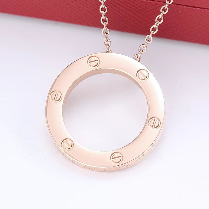 necklace Women's Classic titanium steel gold silver Two three laps disk letters Gift girlfriend wedding inlaid with diamonds Luxury designer