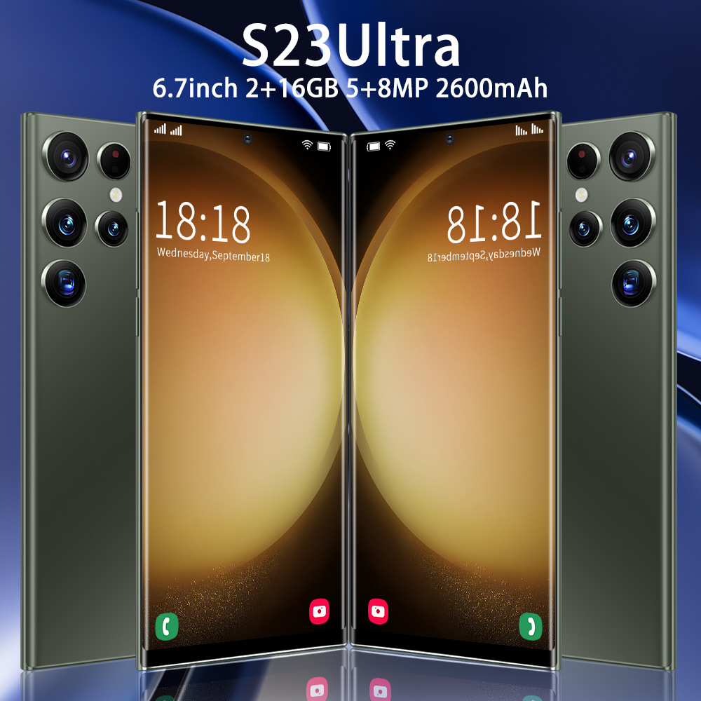 

2023 New S23ultra 5G Cross-Border Smartphone 7.3-Inch Ultra HD Inell Screen 2 16G Mobile Phone