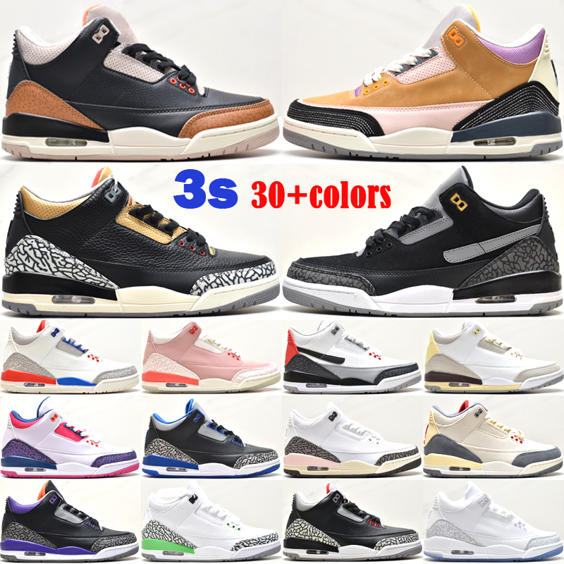 

Top Jumpmans 3 3s Men Women Basketball Shoes Classic Leather Designer Desert Elephant Winterized Archaeo Brown Black Cement Neapolitan Outdoor Sneakers Size 36-47, #07 sport blue