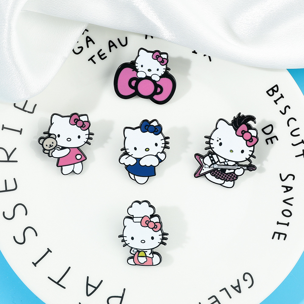 

cats melody kuromi brooch Cute Anime Movies Games Hard Enamel Pins Collect Metal Cartoon Brooch Backpack Hat Bag Collar Lapel Badges, Color #3