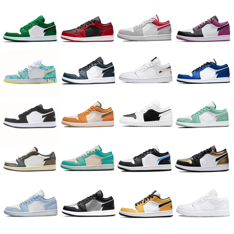 

Jumpman 1 Basketball Shoe Men Running Shoes Womens designer Sneakers Trainers Skateboard White gold black University Red yellow run sports, 46