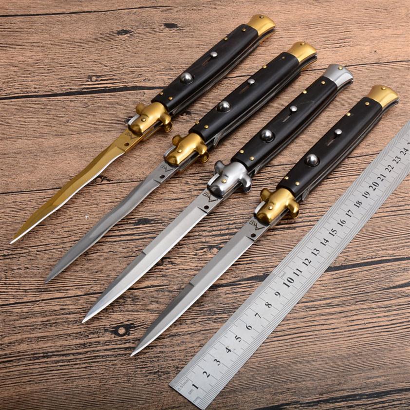 

The 4Models 11 Inch ACK Folding knife Godfather Stiletto Mafia Horizontal Automatic Pocket knives EDC 9 10 Tools3201