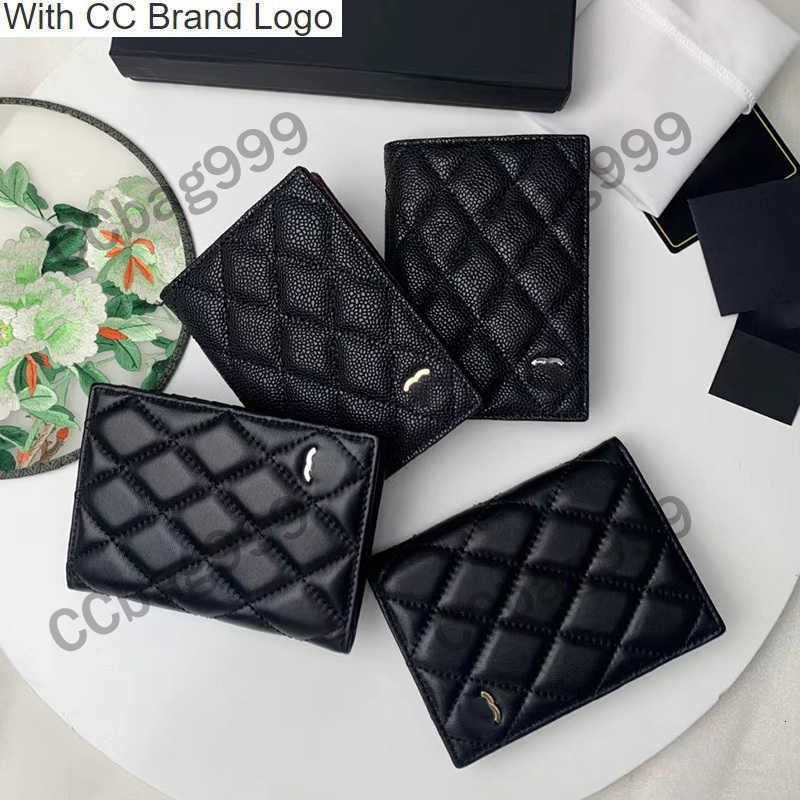 

CC Wallets 14x10CM Black Lambskin Caviar Leather Wallet Gold and Silver Hardware Mini Handbags Classic Designer Clutch Bags Luxurys Purse Card Holder Women Mult, Blakc lambskin silver