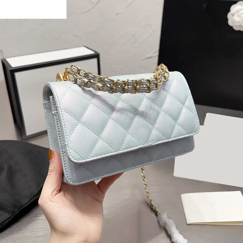 

CC Bags Luxury Brand Wallets 22K Bracelet Chain Handle Totes WOC Bags Wallet With Gold Metal Matelasse Crossbody Shoulder Purse Card Holder, Pink