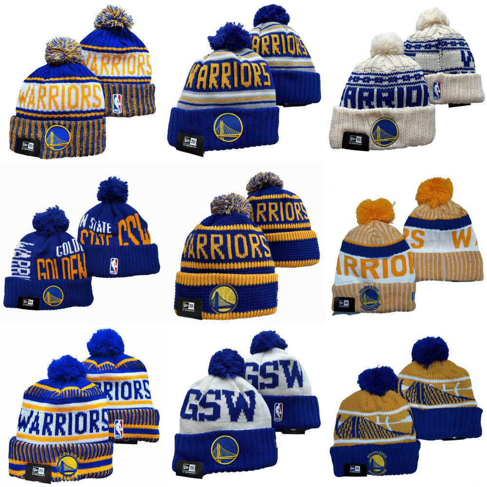 

Beanies Snapbacks Men Golden State''Warriors''Hat Pom Cuffed Knit Hat Basketball Beanie, Color