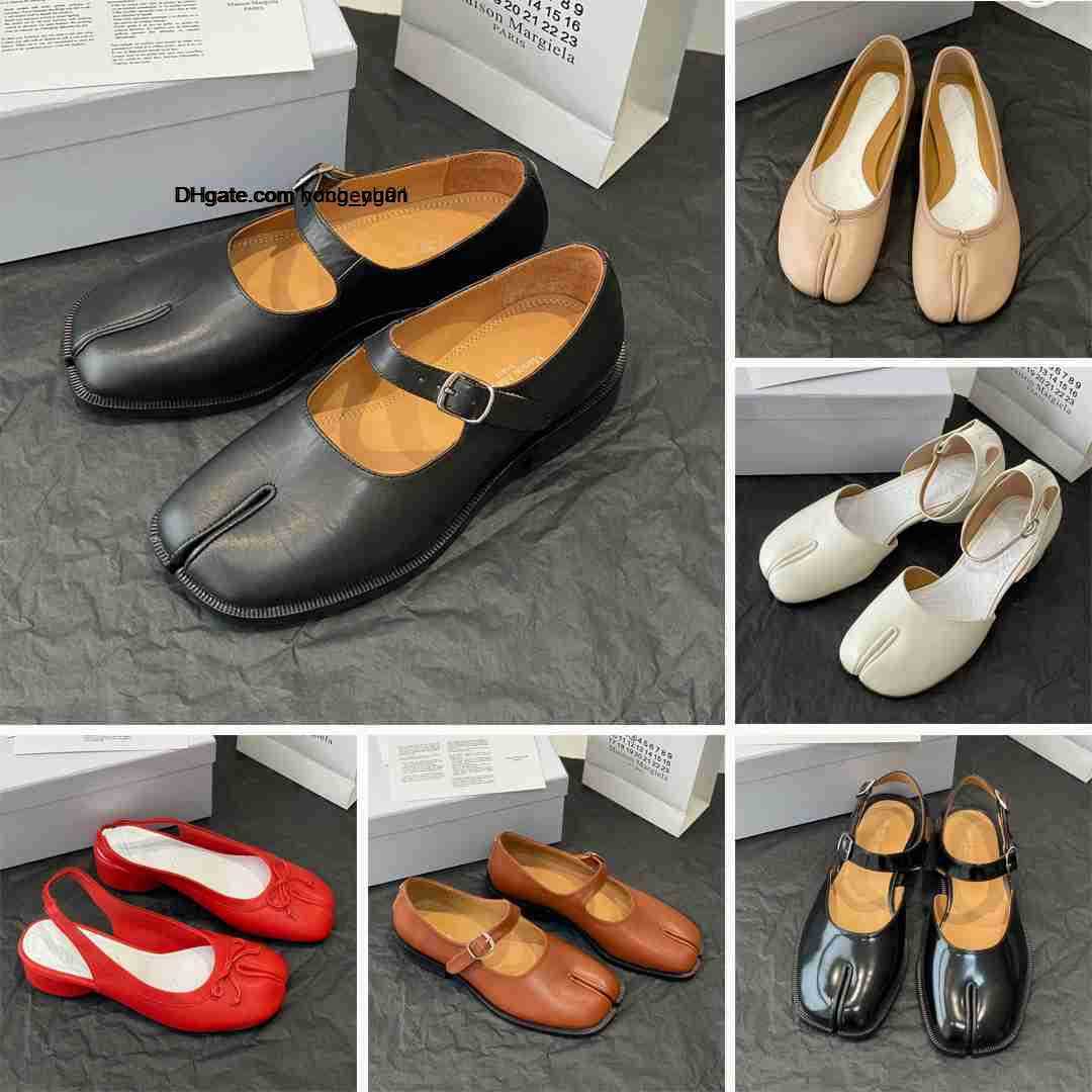 

Ballerina Shoe Tabi Women Luxury Designer Sandal Half Casual Shoes Ballef Flat Leather Heel Slip On Boot Lambskin Calf Dance Size 35-40, Customize