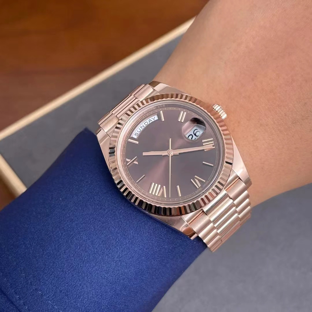 

Men's watch mechanical automatic CAL.2823 brown Roman numeral 228235 40MM sapphire crystal waterproof 50M watch strap adjustable designer watches, Tool