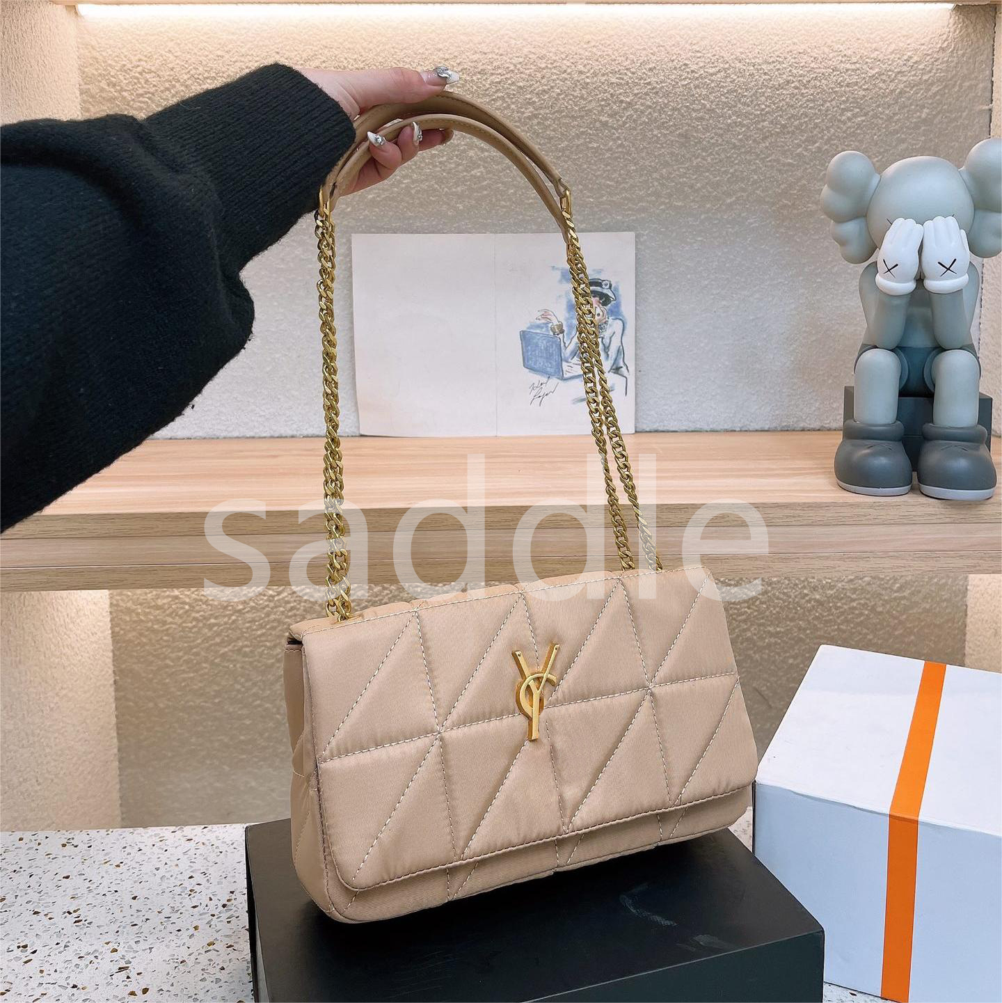 

Chain Bag Front Flap Handbag JAMIE CARRE RIVE GAUCHE Medium Designer Brand Shoulder Bag Fashion Bags Crossbody, Red