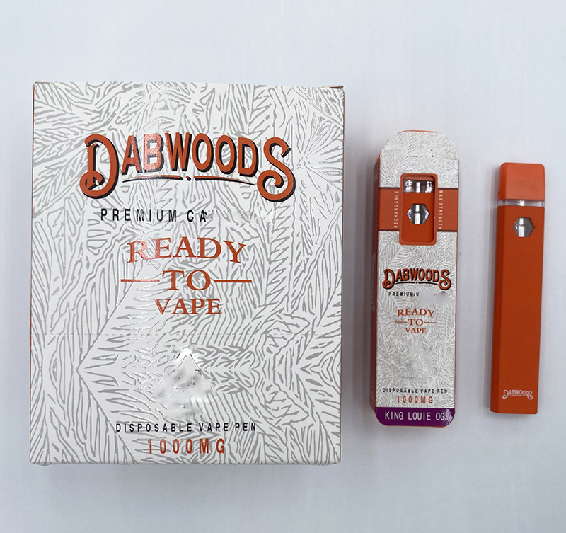 

Dabwoods Disposable Vape Pens E Cigarette 1.0Ml Ceramic Coil Pod 280Mah Rechargeable Battery For Thick Oil With Packaging Box