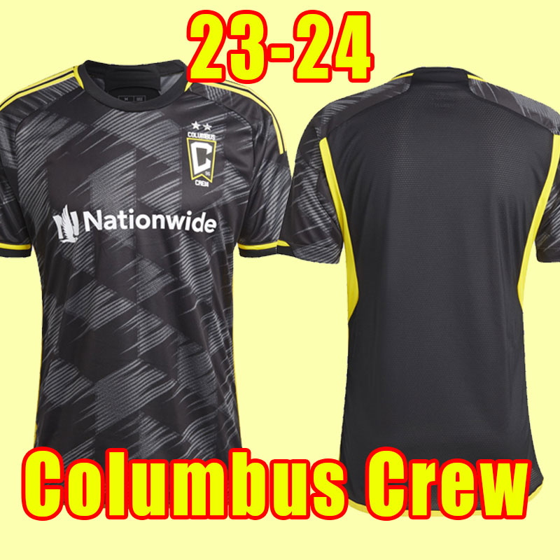 

23 24 Columbus SOCCER JERSEYS Crew HOME yellow 2023 2024 Jonathan Nagbe Zardes Zelarayan football shirts top fans player version top thailand, Away