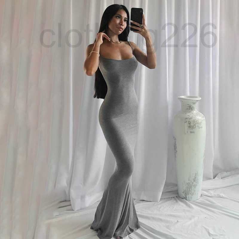 

designer Europe and the United States women' wear 2022 Kardashian skims dress casual slim sling home 3HAO, Light blue