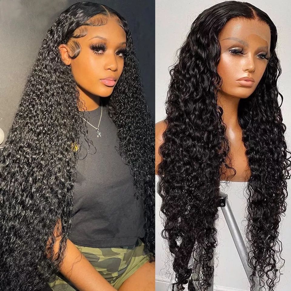 

Curly Human Hair Wigs For Black Women Inch Hd Lace Frontal Wig Water Wave Lace Front Wig Deep Wave Frontal Wig Body Wave