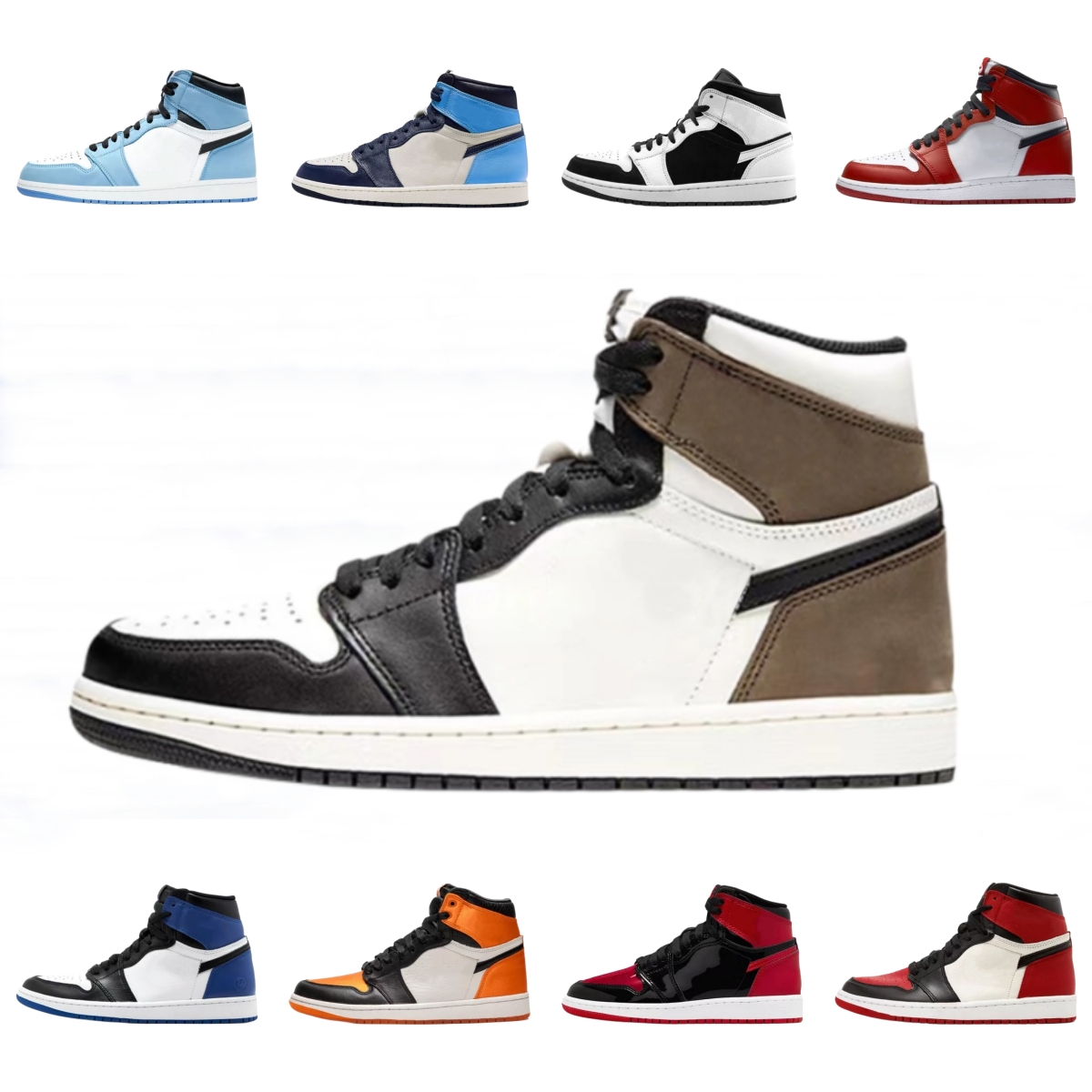 

Designer NK Jumpman 1 High Men Women Shoe Travis Soctts Fragment University Blue Laser Orange Apple Green Chicago Rlack Toe 1s Basketball Trainer Sneaker shoes, #9