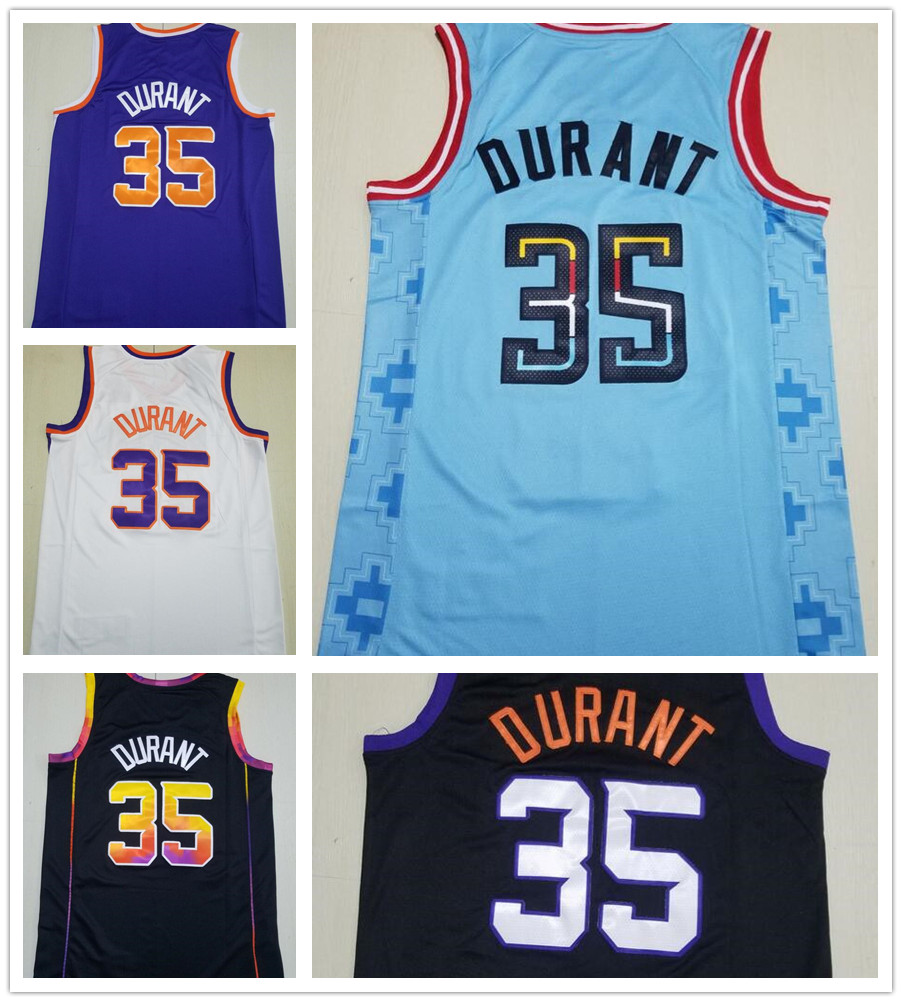 

35 Mens Kevin Durant Basketball Jerseys Stitched 100% Embroidery, Purple