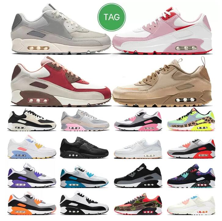 

Classics 90 90s Mens Running shoes OG designer Black White Cool Grey Lucha Libre Wolf Grey Bred Obsidian UNC Trail Team Gold men trainers Sneakers max, 25