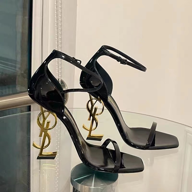 

Dress Shoes High heels women 2023 new style letter heel sexy thin heel leather open-toe sandals women's banquet shoes, #10