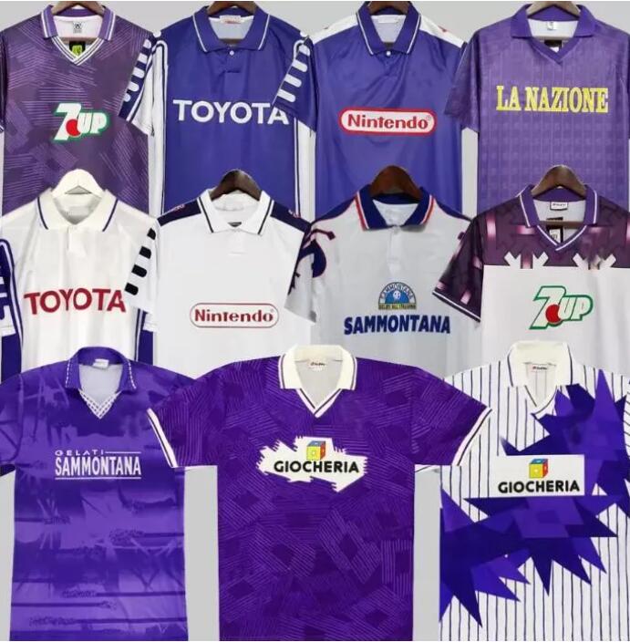 

BATISTUTA 1998 1999 Fiorentina Retro Soccer Jerseys BIGICA RUI COSTA 98 99 Home Football Shirt 2000 Camisas de Futebol 79 80 84 89 90 91 92 93 94 95 96 97 Classic Vintage, Foluolunsa 1992-93 home
