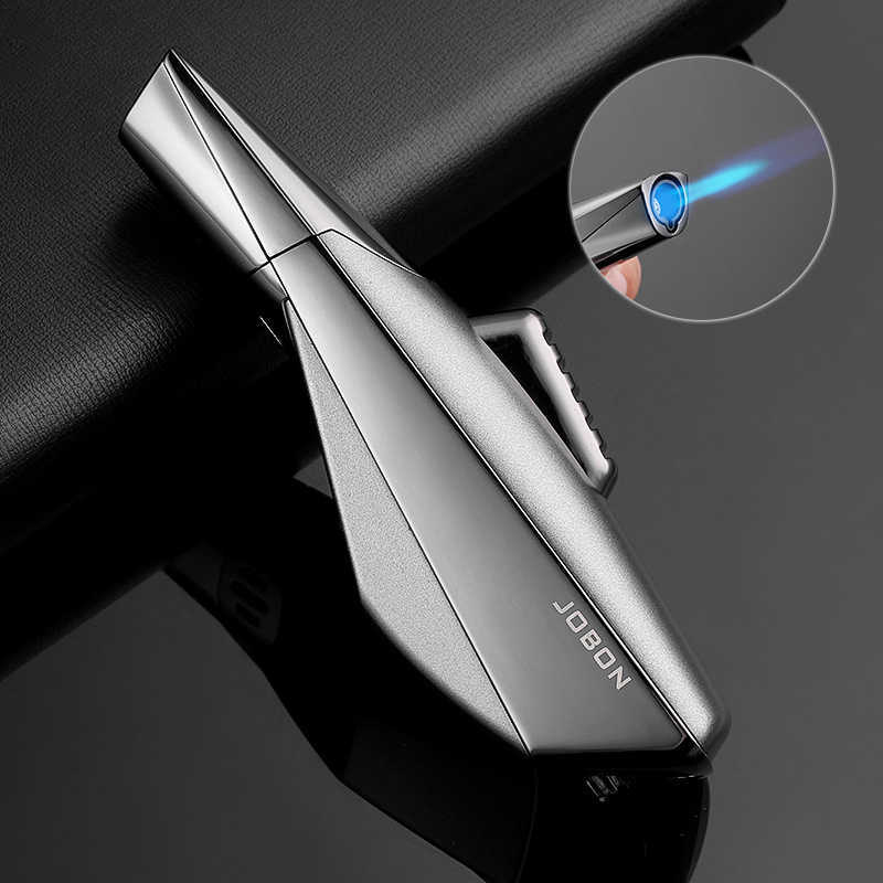 

Lighters JOBON Fashion Cigar Jet Lighter Blue Flame Windproof Refillable Lighters Gift for Friend T230222