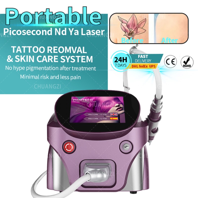 

Portable Laser Machine Picosecoend 755 1064 532nm Hive Picosecond Beauty Machine For Tattoo Removal Beauty Machine