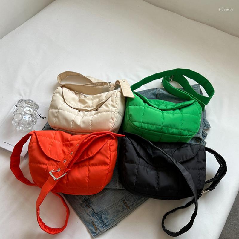 

Shoulder Bags Fashion Space Pad Cotton Women Winter Nylon Padded Quilted Shopper Female Casual Crossbody Handbags, Black