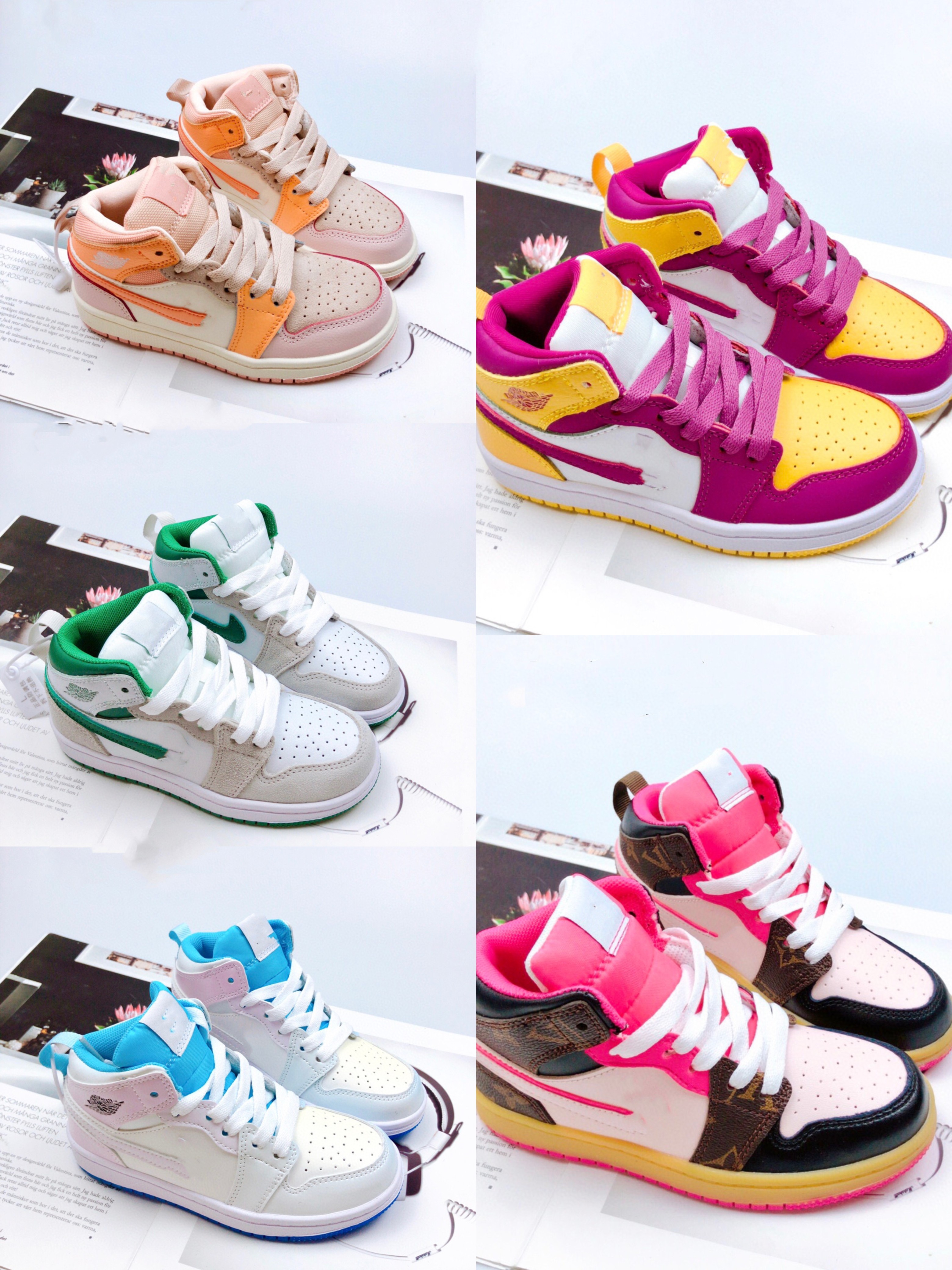 

Latest 2023 Kids Basketball Shoes Jumpman 1 1s Mid Apricot Orange The Most Hot Youth Shoes For Girls Boys Big Kids Shoe