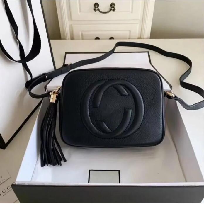 

2022 Quality Wallet Handbag Women Handbags Bags Crossbody Soho Bag Disco Shoulder Bag Fringed Messe, Black