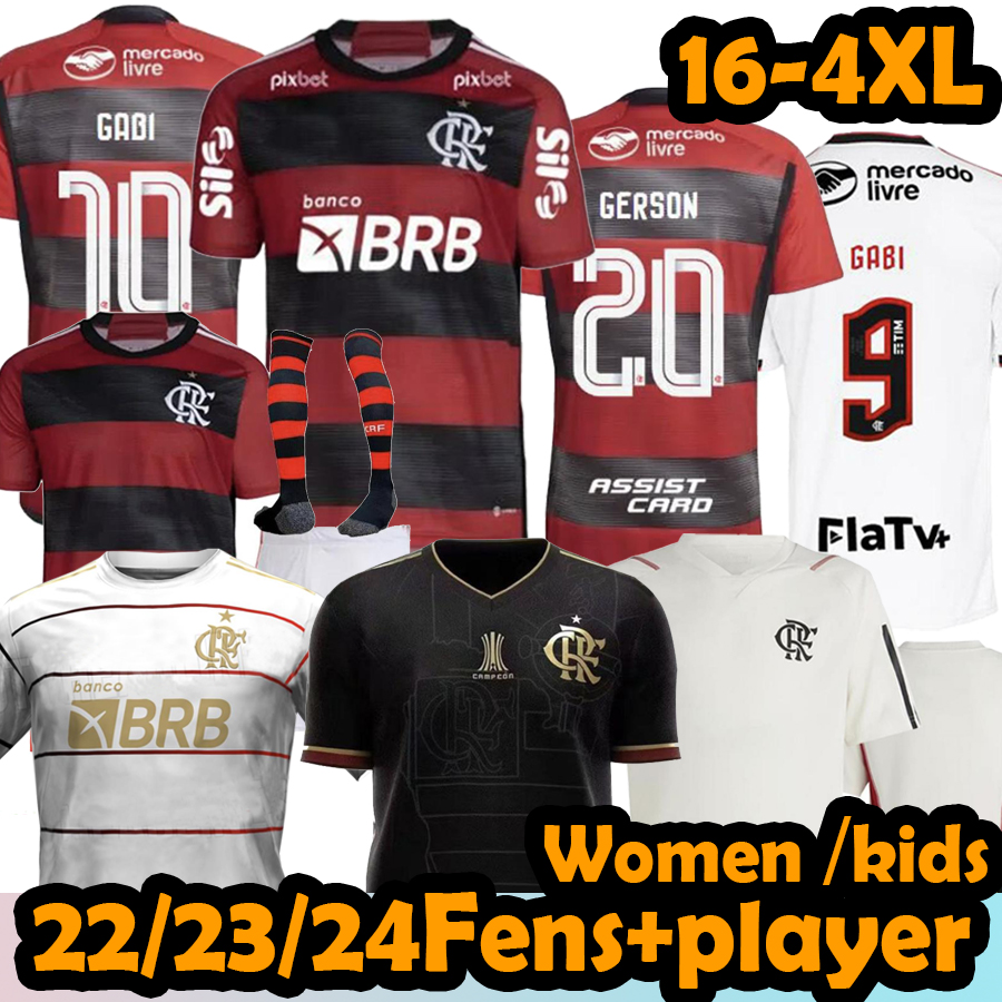 

16- 4XL 23 24 Flamengo soccer jerseys DIEGO E. RIBEIRO GABI Outubro Rosa Women 2023 2024 THIAGO MAIA DE ARRASCAETA Fans Player version Football Shirts Men women Kids Kits, 23-24 women