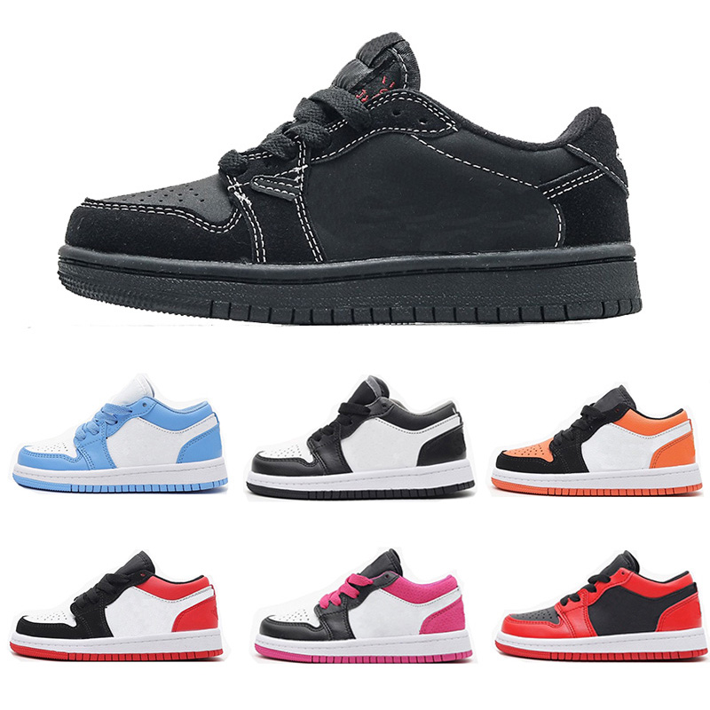 

Jumpman 1 Kids Low Basketball Shoes Boy Girl Shoes Game Royal Obsidian Chicago Bred Sneakers Mid Multi-Color Tie-Dye Outdoor Athletic Walking EUR 24-35