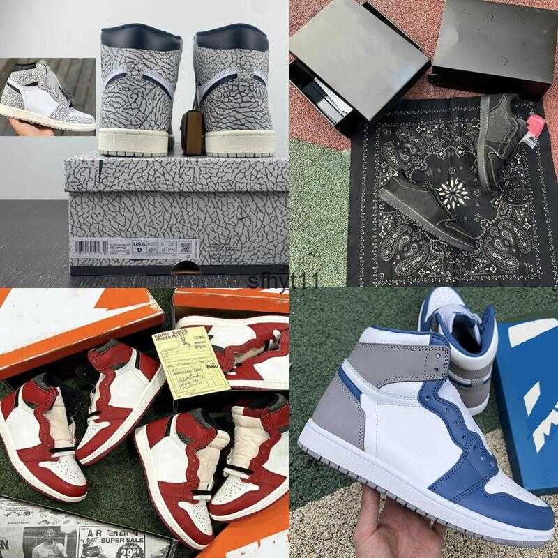 

Higher Quality Lost and Found 1s Basketball Shoes Panda UNC Toe OG pine green Black Phantom 1 Chicage Reverse Voodoo Low Olive With Men, Color-19