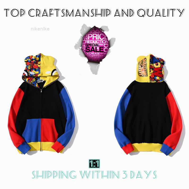 

Camouflage Shark Hoodie: Designer Craftsmanship for Men and Women, Harajuku Style Sweatshirt with Double Hat - Co-branded Fashion Statement, No.2