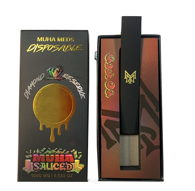 

MUHA MEDS Vape Pen Disposable Cigarettes empty 280Mah Rechargeable Battery Vapes For Thick Oil 1.0Ml Ceramic Coil Pod