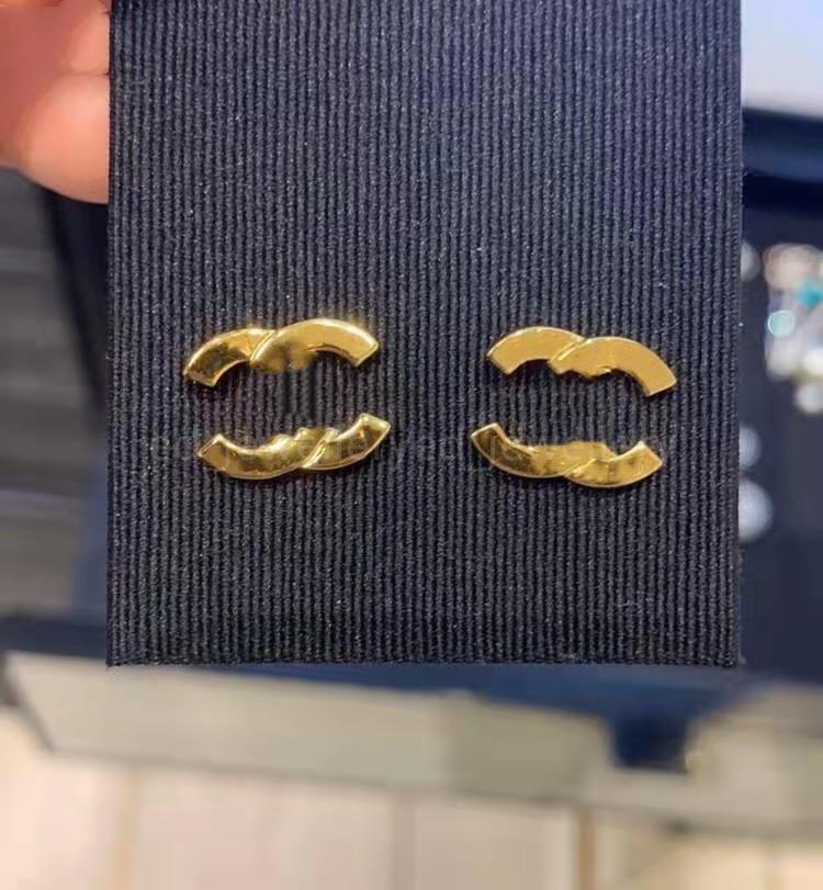 

Luxury brand designer high hoop quality gold letter Earrings women's party wedding couple gift jewelry 925 silver